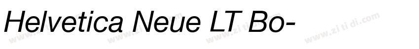 Helvetica Neue LT Bo字体转换